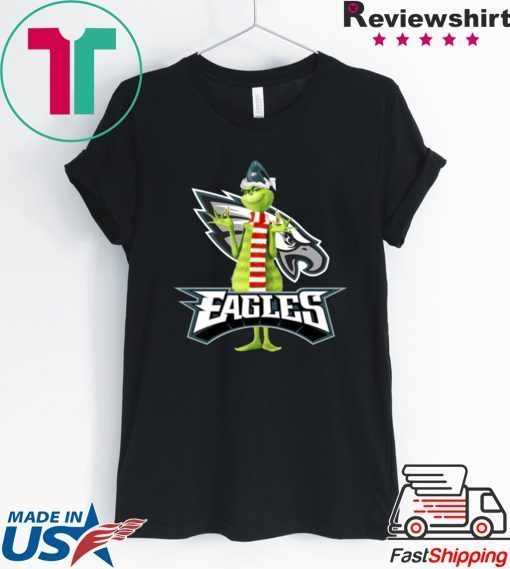 Santa Grinch Philadelphia Eagles Christmas Shirt