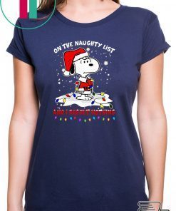 Snoopy on the naughty list and i regret nothing christmas Tee Shirt