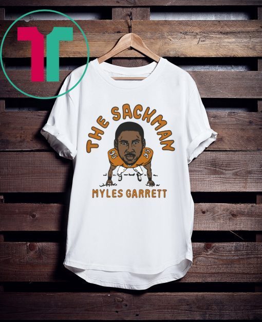 The Sackman Myles Garrett Cleveland Football Player T-Shirt