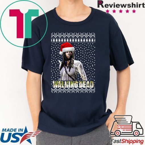 The Walking Dead Michonne Santa Hat Christmas Shirt