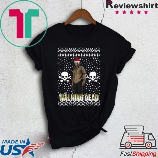 The Walking Dead Rick Grimes Santa Hat Christmas Shirt