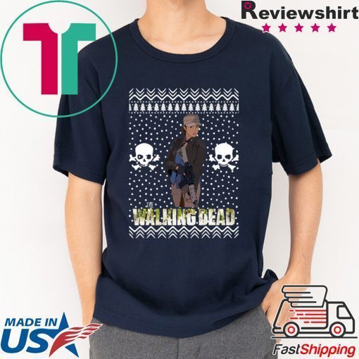 The Walking Dead Rosita Espinosa Santa Hat Christmas Shirt