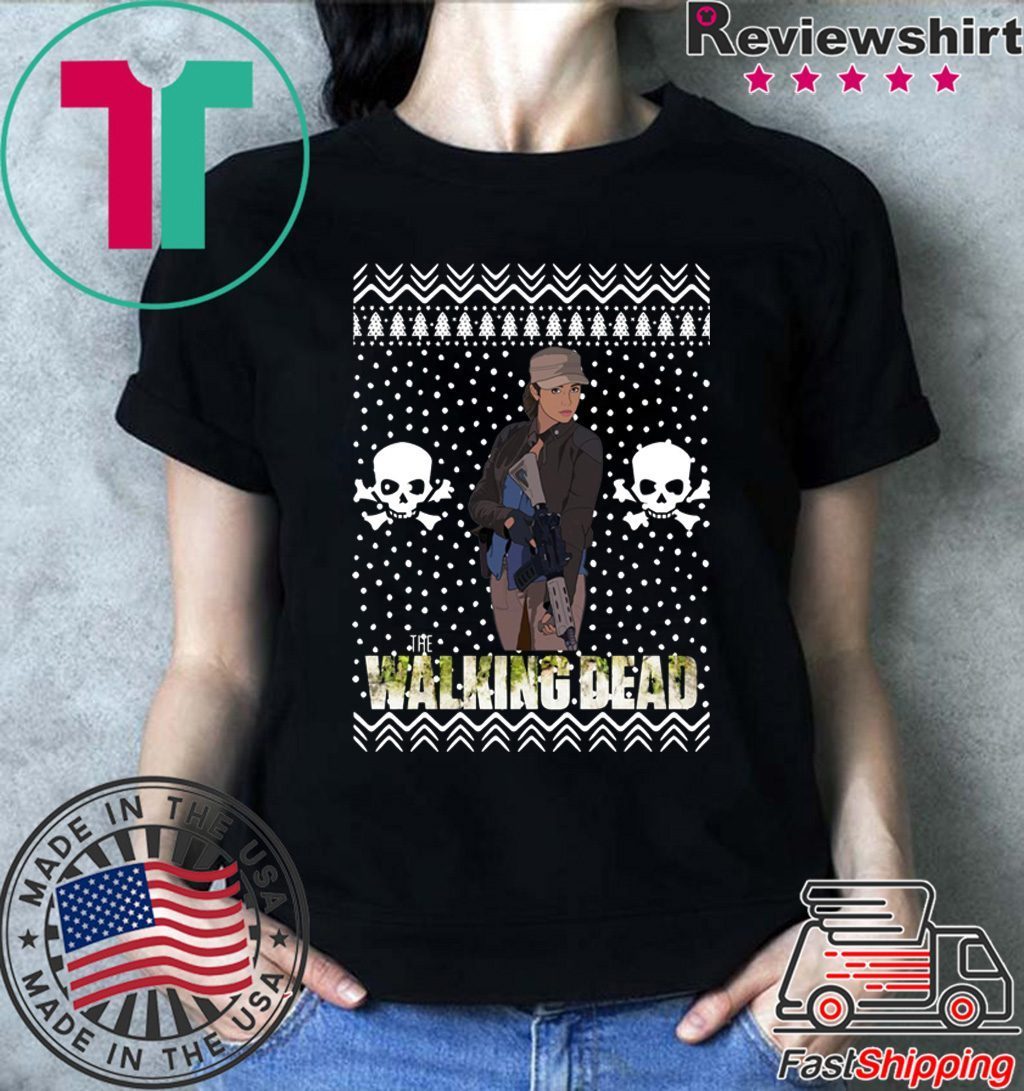 The Walking Dead Rosita Espinosa Santa Hat Christmas Shirt - OrderQuilt.com