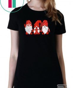 Three Gnomes in red Christmas shirt
