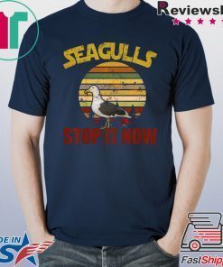 Vintage Retro Seagulls Bird Lover Stop It Now Seagulls Shirt