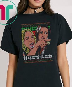 Woman Yelling at a Cat Ugly Christmas Sweater Meme TShirt