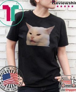 Woman yelling at table dinner cat meme Tee Shirts
