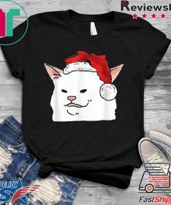 Women Yelling At Confused Cat At Dinner Table Meme Santa Hat T-Shirt