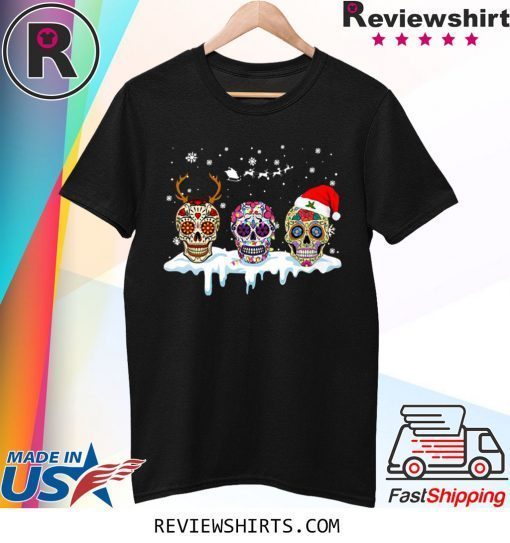 merry christmas sugar skull tshirt