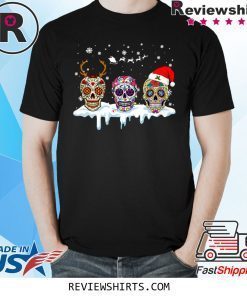 merry christmas sugar skull tshirt
