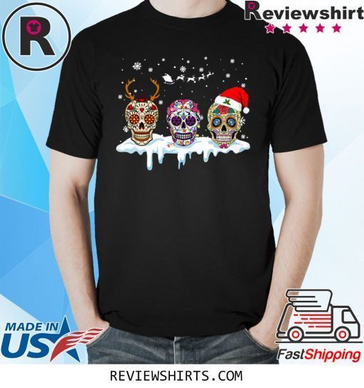 merry christmas sugar skull tshirt