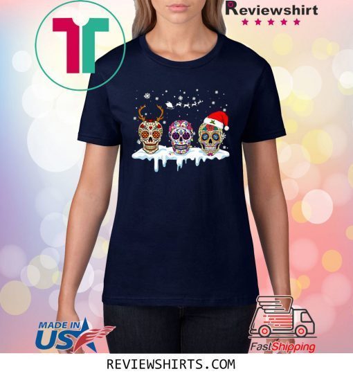 merry christmas sugar skull tshirt