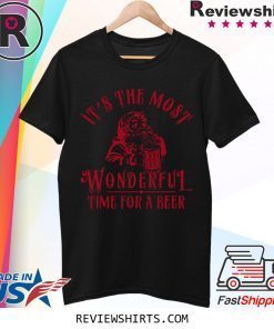 santa claus its the most wonderful time for a beer tee shirt