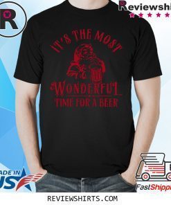 santa claus its the most wonderful time for a beer tee shirt