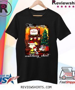 this is my hallmark christmas movies watching shirt charlie brown and snoopy t-shirt