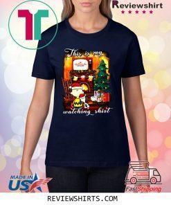 this is my hallmark christmas movies watching shirt charlie brown and snoopy t-shirt