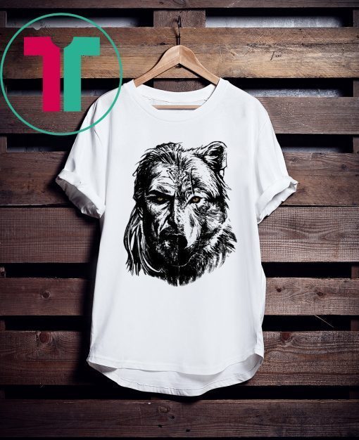 wolf viking warrior t-shirt