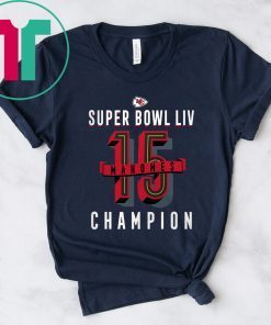 15 Mahomes KC Chiefs Super Bowl LIV Champs Tee Shirt