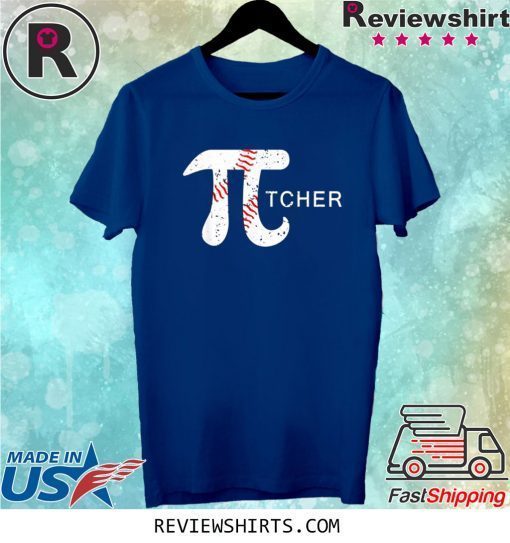 Baseball Pi-tcher Math Pi Day Funny T-Shirt