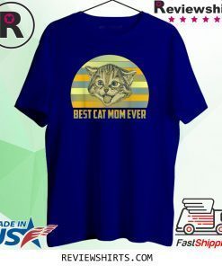 Best Cat Mom Ever Sunset Graphic Great T-Shirt