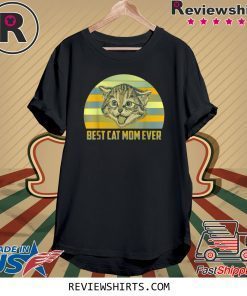 Best Cat Mom Ever Sunset Graphic Great T-Shirt