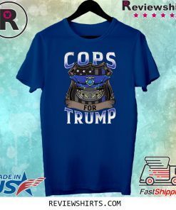 Cops For Trump 2020 Thin Blue Line US Flag Police T-Shirt