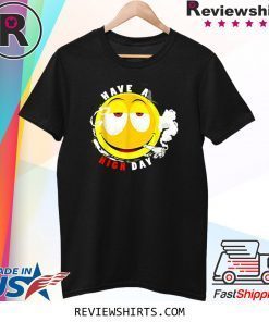 Emoticon Funny Stoner Costume Have A High Day Happy Emojis Tee Shirt