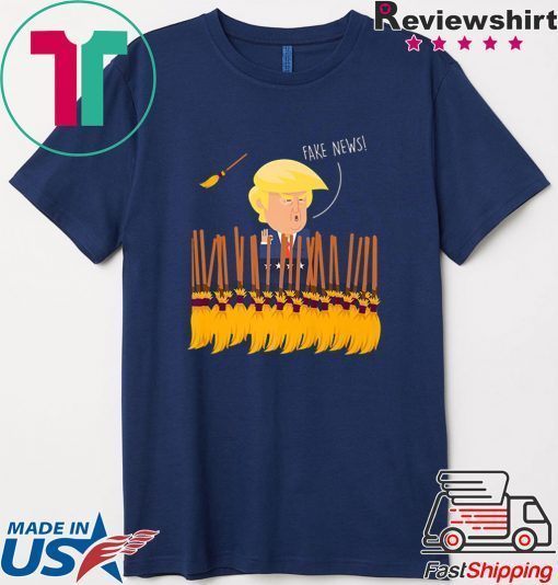Funny Trump 2020 Fake News Broom Challenge Meme Premium Gift T-ShirtFunny Trump 2020 Fake News Broom Challenge Meme Premium Gift T-Shirt
