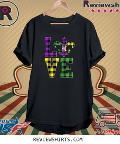 I Love Mardi Gras Buffalo Plaid Unisex T-Shirt