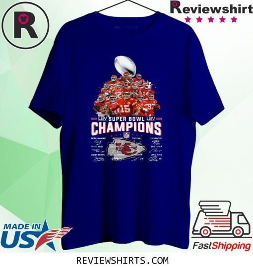 Kansas City Chiefs Super Bowl Champions Players Signatures T-Shirt