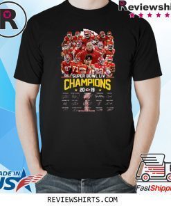 Kansas City Chiefs Super Bowl LIV Champions Signatures 2020 T-Shirt