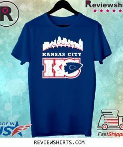Kansas City Pigskin Skyline Football T-Shirt