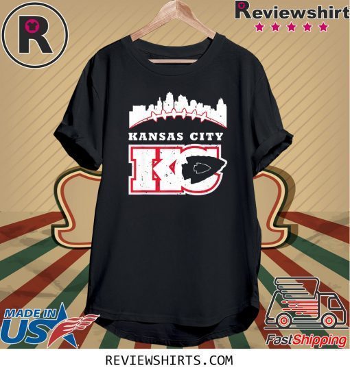Kansas City Pigskin Skyline Football T-Shirt