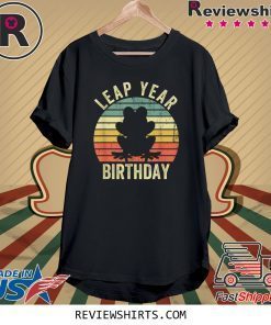Leap Year Birthday Vintage February 29 Leap Day Frog Tee Shirt