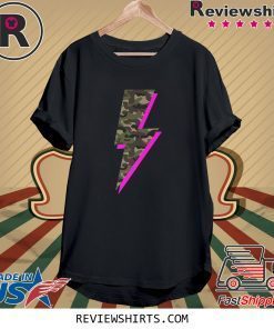 Lightning Bolt Camo Hot Pink Camouflage T-Shirt