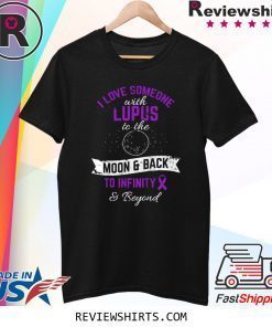 Lupus Awareness Support Warrior Fighter Purple Ribbon T-Shirt