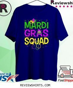 Mardi Gras Squad Beads Jester Hat T-Shirt