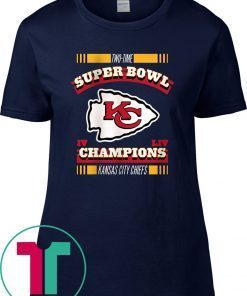 NFL Kansas City Chiefs 2-Time Super Bowl Champs T-Shirt