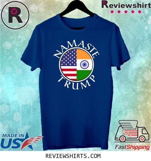 Namaste American Flag And Flag Of India T-Shirt