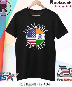 Namaste American Flag And Flag Of India T-Shirt