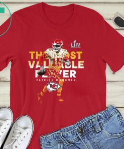 Patrick Mahomes Red Kansas City Chiefs Super Bowl LIV Champs Pick Six MVP Player T-Shirt
