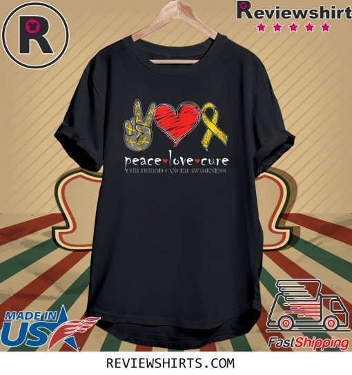 Peace Love Cure Childhood Cancer Awareness 2020 Shirt
