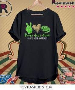 Peace Love Cure Mental Heath Awareness Costume Ribbon 2020 T-Shirt