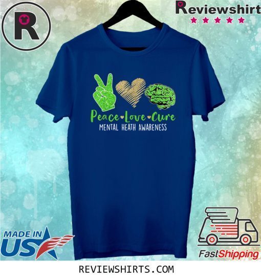 Peace Love Cure Mental Heath Awareness Costume Ribbon 2020 T-Shirt