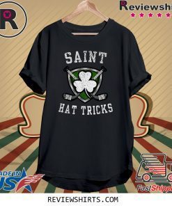 Saint Hattrick st Patrick's Day Hockey Hat Tricks T-Shirt