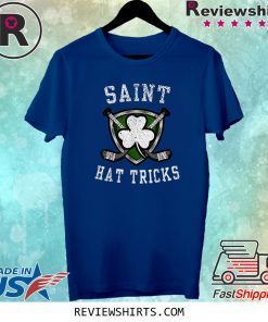 Saint Hattrick st Patrick's Day Hockey Hat Tricks T-Shirt