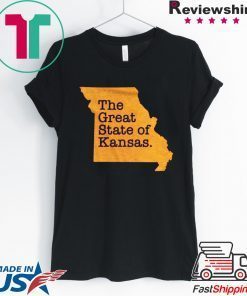 The Great State Of Kansas city chiefs Gift T-Shirts