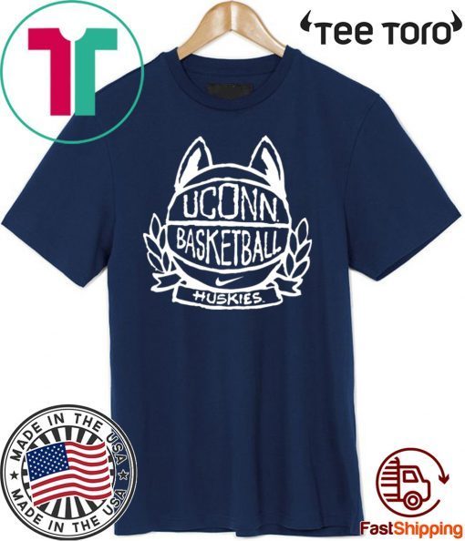 UConn Huskies Navy Basketball Crest For T-Shirt