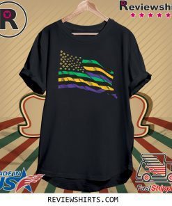 US Mardi Gras Flag Costume Tee Shirt