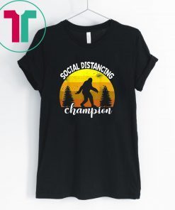 BigFoot Sasquatch Conspiracy Social Distance Champion Tee Shirt